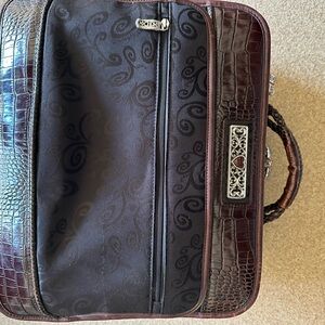 Brighton Brown and Black Croc-Embossed Travel Bag
